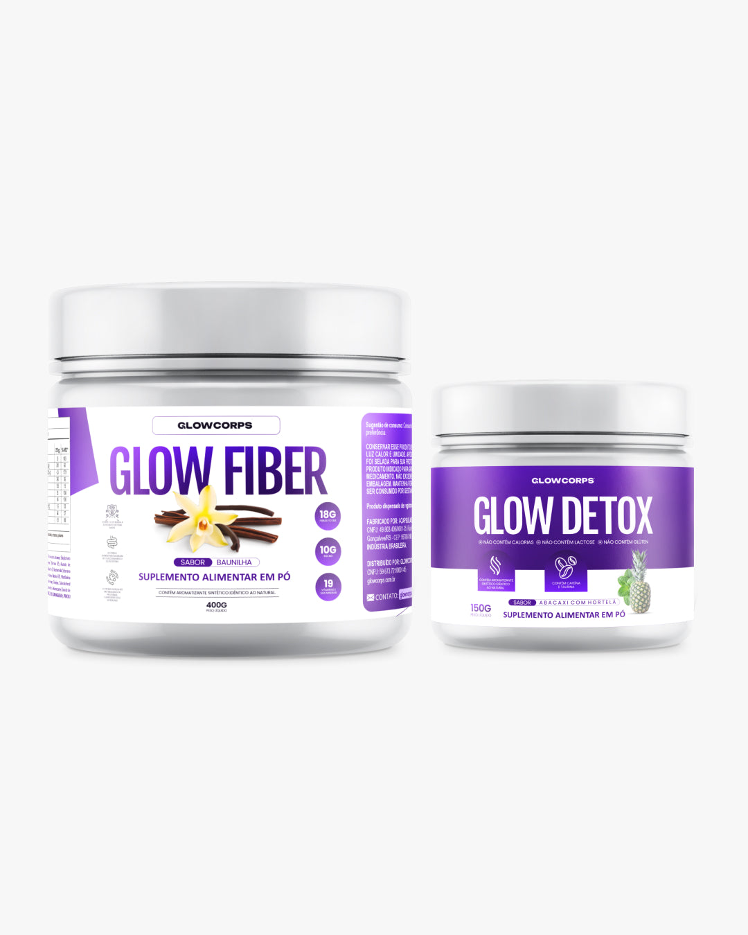Combo ANTI-RETENÇÃO - 01 Shake GlowFiber | 01 Chá GlowDetox