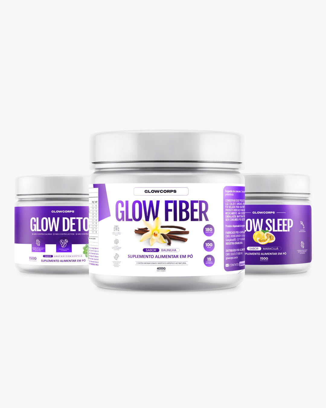 Combo ROTINE - Rotina de Bem-estar | 01 Chá GlowDetox | 01 Chá GlowSleep | 01 Shake GlowFiber