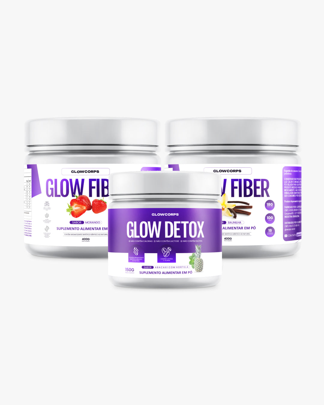 Combo ANTI-RETENÇÃO - 01 Shake GlowFiber | 01 Chá GlowDetox