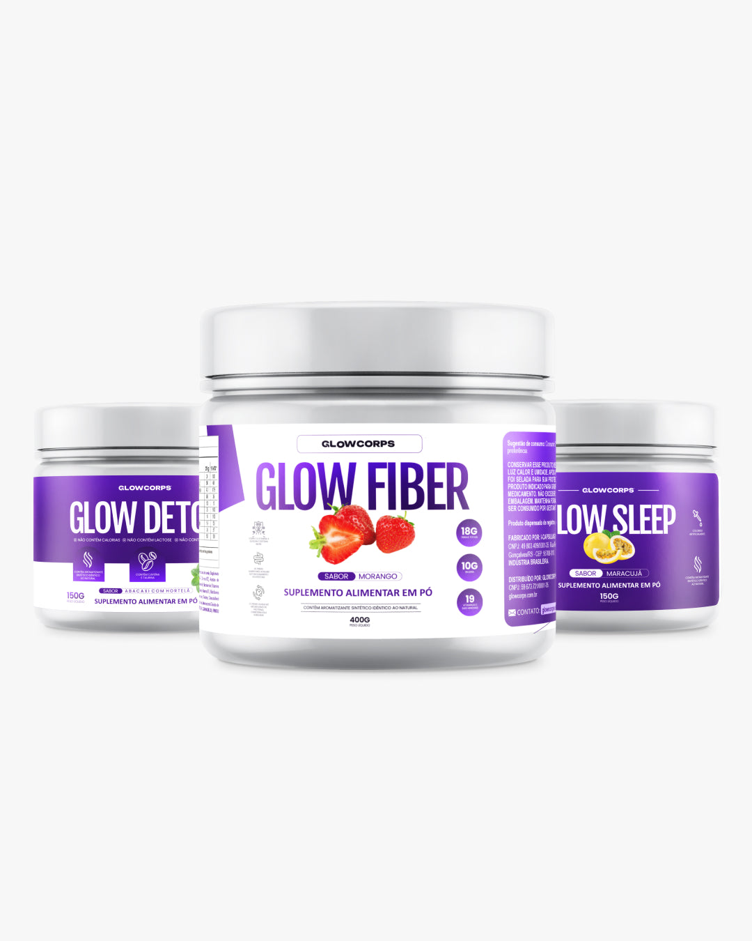 Combo ROTINE - Rotina de Bem-estar | 01 Chá GlowDetox | 01 Chá GlowSleep | 01 Shake GlowFiber